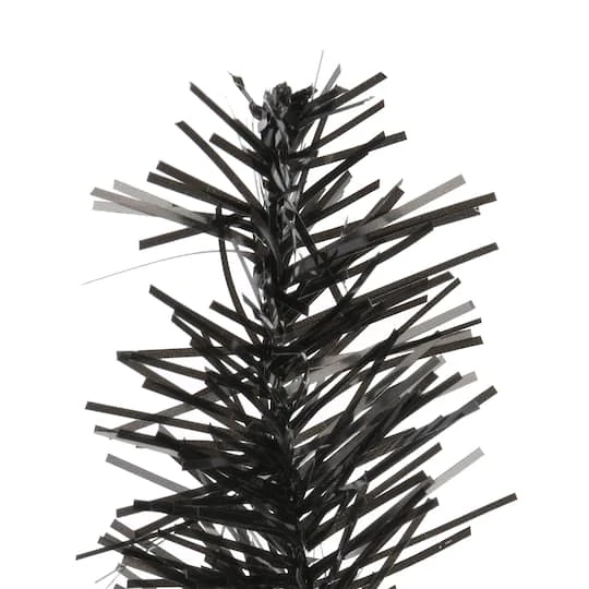 3ft. Unlit Black Tinsel Artificial Christmas Tree 3 3ft. Unlit Black Tinsel Artificial Christmas Tree - Image 3