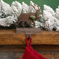 Glitzhome® 6.5" Reindeer Stocking Holder -Northlight Decor Store D231666S 2