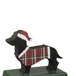 Glitzhome® 6" Dachshund Stocking Holder Set 8 Glitzhome® 6" Dachshund Stocking Holder Set -Northlight Decor Store D231693S 3