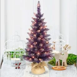 3ft. Pre-Lit Fashion Artificial Christmas Tree, Clear Lights -Northlight Decor Store D248522S 2