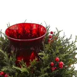 6.5" Cedar Berry Candelabrum 10 6.5" Cedar Berry Candelabrum -Northlight Decor Store D251190S 13