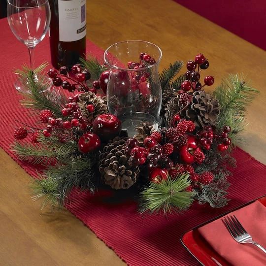 16" Holiday Candelabrum Artificial Arrangement 5 16" Holiday Candelabrum Artificial Arrangement - Image 5
