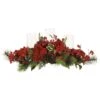 13" Hydrangea Holiday Candelabrum Artificial Arrangement