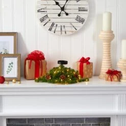 16” Christmas Pine Candelabrum & Pinecones With Lights 10 16” Christmas Pine Candelabrum & Pinecones With Lights -Northlight Decor Store D251240S 4