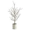 24" Unlit Snowed Twig Artificial Christmas Tree In Decorative Planter