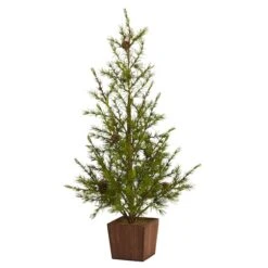 28" Unlit Alpine Artificial Potted Christmas Tree