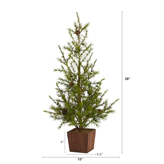 28" Unlit Alpine Artificial Potted Christmas Tree 3 28" Unlit Alpine Artificial Potted Christmas Tree - Image 3