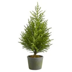 3ft. Unlit Norfolk Island Pine Artificial Potted Christmas Tree