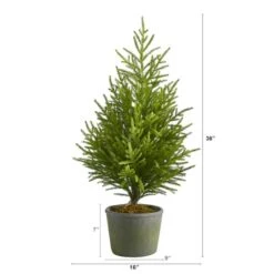 3ft. Unlit Norfolk Island Pine Artificial Potted Christmas Tree 7 3ft. Unlit Norfolk Island Pine Artificial Potted Christmas Tree -Northlight Decor Store D251286S 2