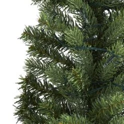 3ft. Pre-Lit Flat Back Wall Hanging Artificial Christmas Tree, Clear LED Lights -Northlight Decor Store D251297S 5