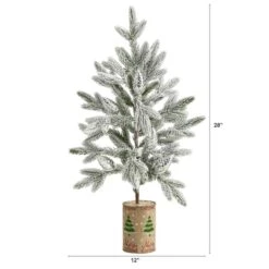 2.5ft. Unlit Flocked Christmas Artificial Christmas Tree -Northlight Decor Store D251300S 2
