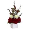 24" Potted Hydrangea, Rose & Berry Arrangement