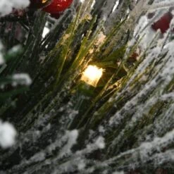 18" Snowy Bedford Urn Filler With Battery Operated LED Lights -Northlight Decor Store D252347S 3