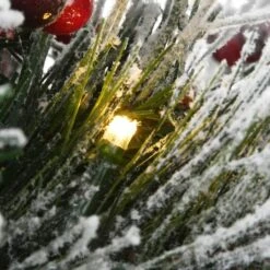 22" Snowy Bedford Urn Filler With Battery Operated LED Lights -Northlight Decor Store D252348S 4