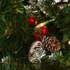 33" Pre-Lit Frosted Berry Urn Filler -Northlight Decor Store D252570S 3