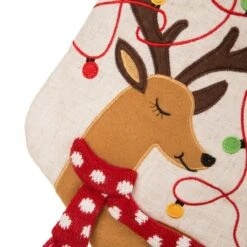 Glitzhome® LED Reindeer Stockings & Tree Skirt Set 14 Glitzhome® LED Reindeer Stockings & Tree Skirt Set -Northlight Decor Store D252865S 5