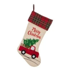 Glitzhome® 21" Truck & Tree Christmas Stockings, 2ct. -Northlight Decor Store D252872S 3
