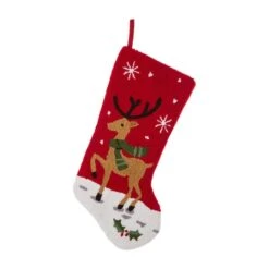 Glitzhome® 20" Red Reindeer Stockings, 2ct. -Northlight Decor Store D252891S 3