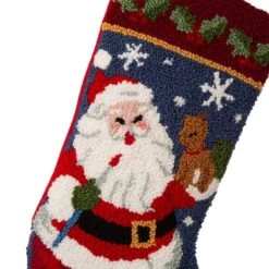 Glitzhome® 19" Santa Hooked Stocking -Northlight Decor Store D252943S 3