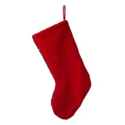 Glitzhome® 19" Santa Hooked Stocking -Northlight Decor Store D252943S 4