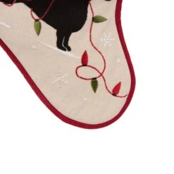 Glitzhome® 21" Dachshund Fabric Christmas Stocking 12 Glitzhome® 21" Dachshund Fabric Christmas Stocking -Northlight Decor Store D252946S 5