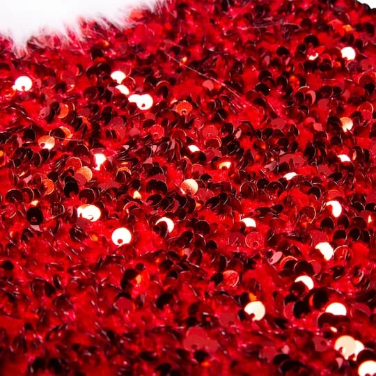 Glitzhome® 21" Red Sequin Christmas Stocking 6 Glitzhome® 21" Red Sequin Christmas Stocking - Image 6