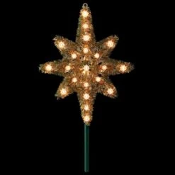 Northlight 21" Gold Lighted Star Of Bethlehem Tree Topper 11 Northlight 21" Gold Lighted Star Of Bethlehem Tree Topper -Northlight Decor Store D253701S 12