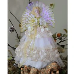 Northlight 16" White & Gold Lighted Angel Christmas Tree Topper -Northlight Decor Store D253703S 13