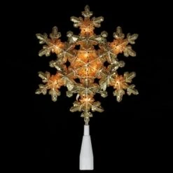 Northlight 9" Gold Lighted Snowflake Christmas Tree Topper -Northlight Decor Store D253705S 12
