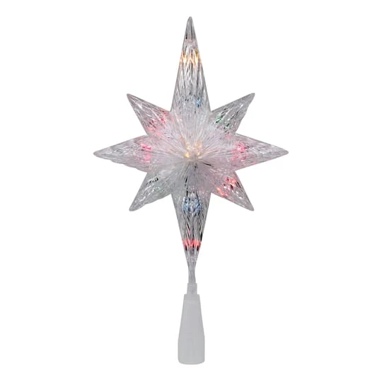 Northlight 11" Lighted Clear Crystal Star Of Bethlehem Tree Topper 2 Northlight 11" Lighted Clear Crystal Star Of Bethlehem Tree Topper - Image 2