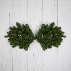 Northlight 32" Clear Lights Canadian Pine Swag -Northlight Decor Store D253711S 15