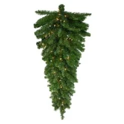 Northlight 3.5ft. Clear Lights Canadian Pine Teardrop Door Swag 9 Northlight 3.5ft. Clear Lights Canadian Pine Teardrop Door Swag -Northlight Decor Store D253726S 11