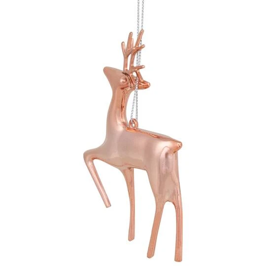 Northlight 4.75" Shiny Rose Gold Reindeer Ornament 4 Northlight 4.75" Shiny Rose Gold Reindeer Ornament - Image 4