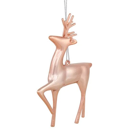 Northlight 4.75" Shiny Rose Gold Reindeer Ornament 6 Northlight 4.75" Shiny Rose Gold Reindeer Ornament - Image 6