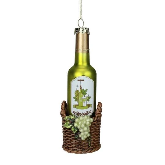 Northlight 6.25" Green & Brown Glass Wine Bottle Ornament 5 Northlight 6.25" Green & Brown Glass Wine Bottle Ornament - Image 5