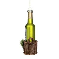 Northlight 6.25" Green & Brown Glass Wine Bottle Ornament 10 Northlight 6.25" Green & Brown Glass Wine Bottle Ornament -Northlight Decor Store D253804S 3