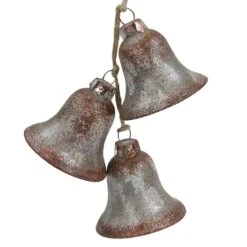 Northlight 5" Silver & Brown Rustic String Of Bells Glass Ornament -Northlight Decor Store D253815S 11