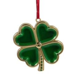 Northlight Green & Gold Luck Of The Irish Clover Ornament -Northlight Decor Store D253855S 11