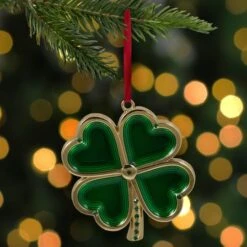 Northlight Green & Gold Luck Of The Irish Clover Ornament -Northlight Decor Store D253855S 12