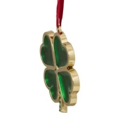Northlight Green & Gold Luck Of The Irish Clover Ornament -Northlight Decor Store D253855S 3