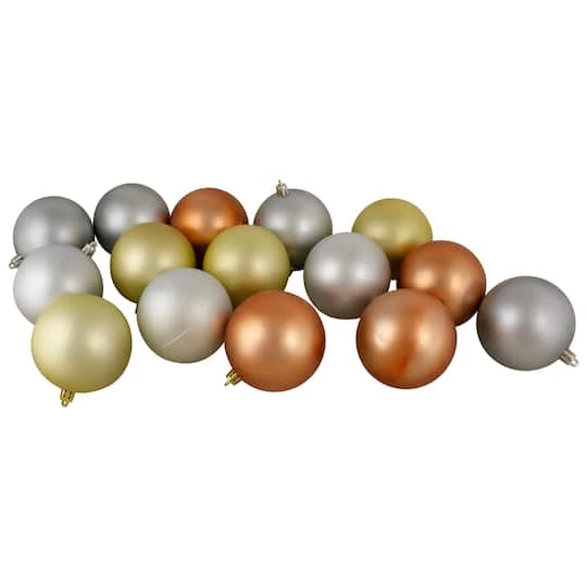 Northlight 32ct. 3.5" Silver & Gold Shatterproof 2-Finish Christmas Ball Ornaments 3 Northlight 32ct. 3.5" Silver & Gold Shatterproof 2-Finish Christmas Ball Ornaments - Image 3