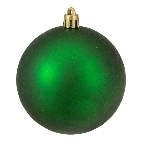 Northlight 32ct. 3.5" Christmas Green Shatterproof 4-Finish Christmas Ball Ornaments 8 Northlight 32ct. 3.5" Christmas Green Shatterproof 4-Finish Christmas Ball Ornaments - Image 8