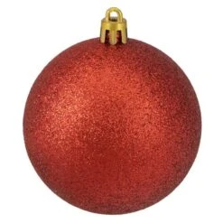 Northlight 16ct. 3" Hot Red Shatterproof 4-Finish Christmas Ball Ornaments -Northlight Decor Store D253874S 15
