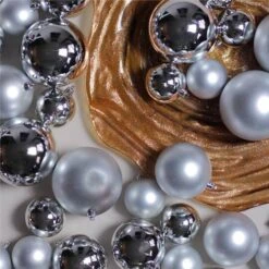 Northlight 50ct. Silver Splendor Shatterproof 2-Finish Christmas Ball Ornaments -Northlight Decor Store D253876S 13