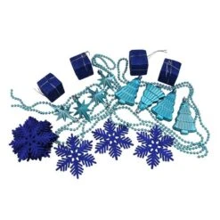 Northlight 125ct. Peacock Blue Shatterproof 4-Finish Christmas Ornaments -Northlight Decor Store D253880S 13