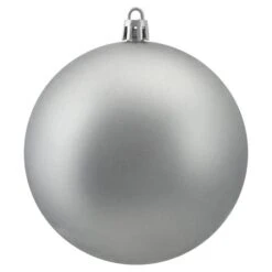 Northlight 12ct. 4" Pewter Gray Shatterproof Matte Christmas Ball Ornaments -Northlight Decor Store D253886S 12