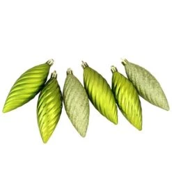 Northlight 125ct. Green Shatterproof 3-Finish Tropical Christmas Ornaments -Northlight Decor Store D253887S 5