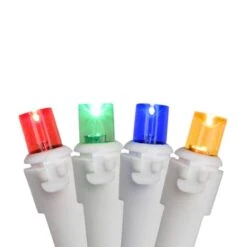 Northlight 100ct. LED Wide Angle Icicle Christmas Lights With White Wire Multicolor -Northlight Decor Store D254013S 11