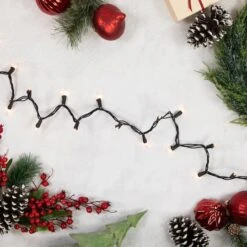 Northlight 100ct. Mini Christmas String Lights With Black Wire Clear -Northlight Decor Store D254021S 12