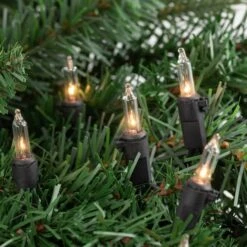 Northlight 100ct. Mini Christmas String Lights With Black Wire Clear -Northlight Decor Store D254021S 3